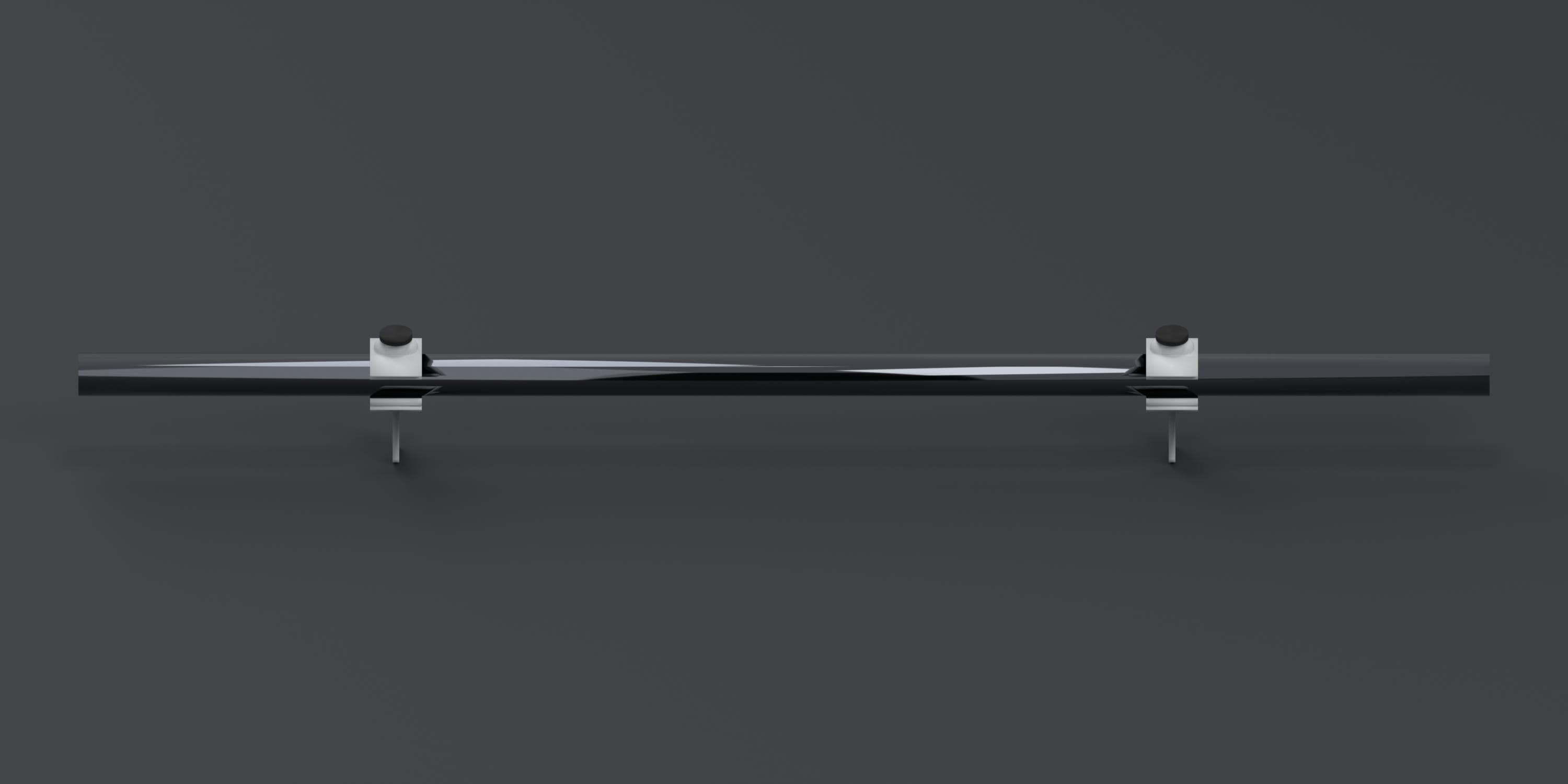 Full render of The Hang Clip installed on a wardrobe rail